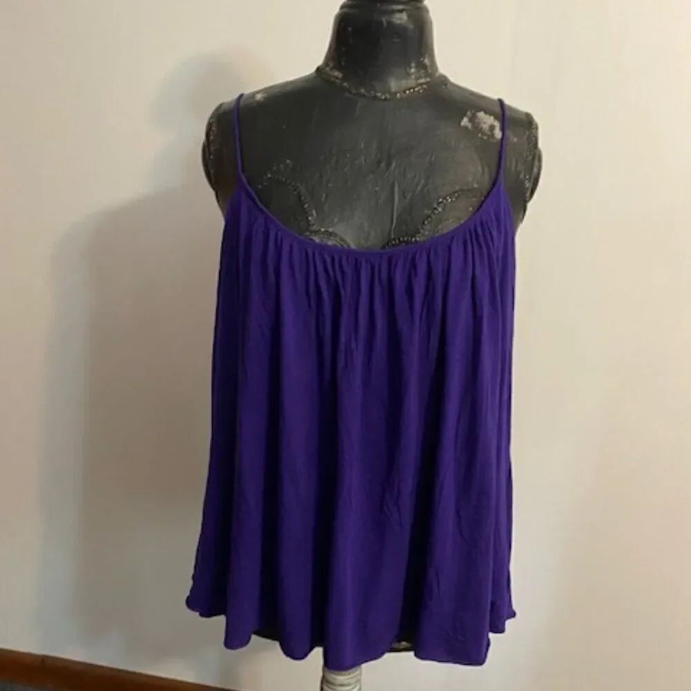 GAP Purple Jersey Layered Spaghetti strap top, size XL
